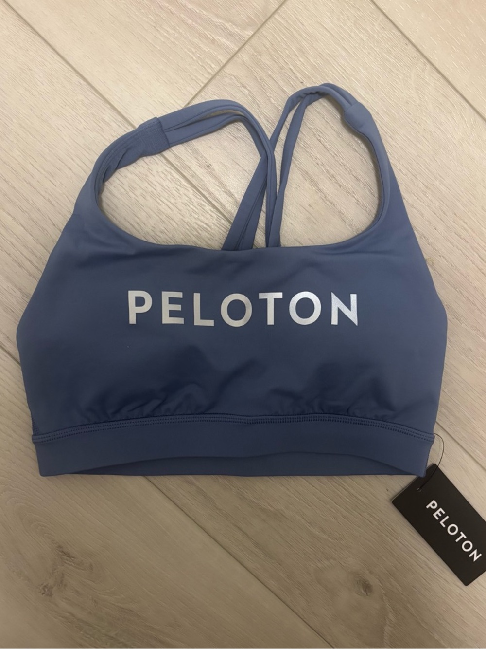 NWT Lululemon Peloton Women's Blue Energy Strappy Sports Bra